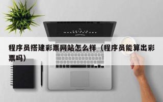 阿拉善盟程序员搭建彩票网站怎么样（程序员能算出彩票吗）